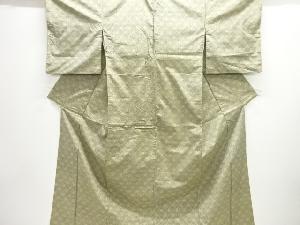 網目に花模様織出し西陣お召着物